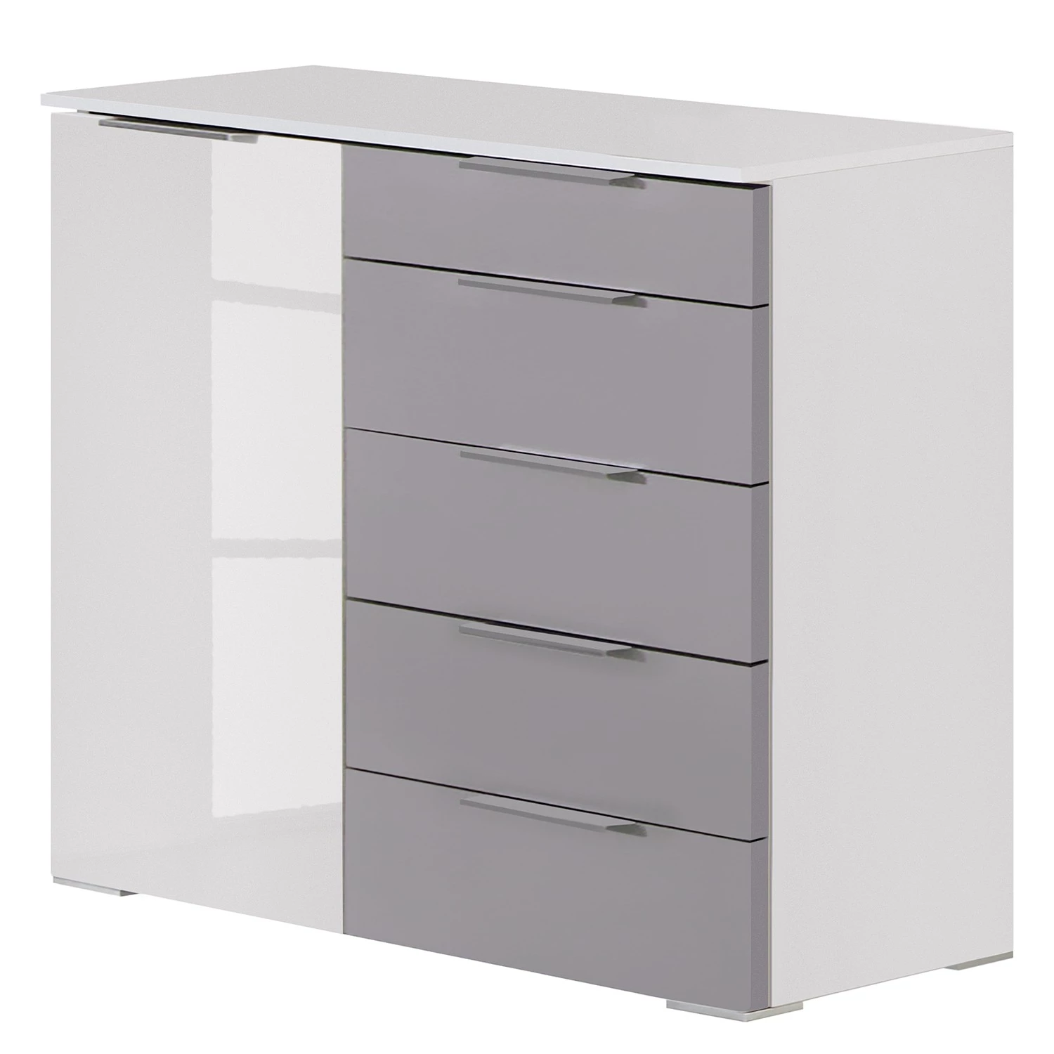 Fresh to go Commode Arizona - Blanc / Gris clair - Largeur : 81 cm 1 Fresh to go Commode Arizona - Blanc / Gris clair - Largeur : 81 cm