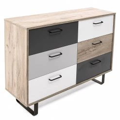 Norrwood Commode Brookton II - Multicolore / Imitation chêne -Commodes Soldes 1000202440 200124 09541900101 DETAILS P000000001000202440