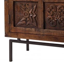 Wolf-Möbel Buffet Carving - Acacia massif / Métal - Acacia / Noir 30 Wolf-Möbel Buffet Carving - Acacia massif / Métal - Acacia / Noir -Commodes Soldes 1000202474 201008 14583000007 DETAILS P000000001000202474