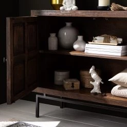 Wolf-Möbel Buffet Carving - Acacia massif / Métal - Acacia / Noir 39 Wolf-Möbel Buffet Carving - Acacia massif / Métal - Acacia / Noir -Commodes Soldes 1000202474 210127 06220700032 DETAILS P000000001000202474