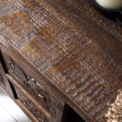 Wolf-Möbel Buffet Carving - Acacia massif / Métal - Acacia / Noir 40 Wolf-Möbel Buffet Carving - Acacia massif / Métal - Acacia / Noir -Commodes Soldes 1000202474 210127 06221000033 DETAILS P000000001000202474