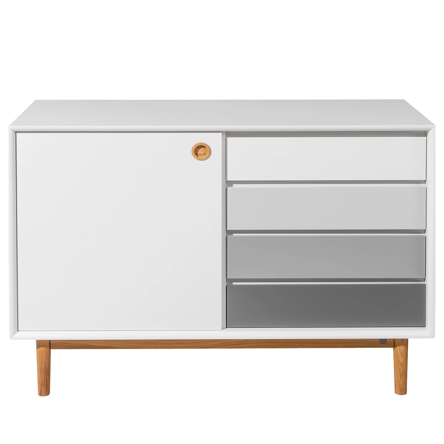 Tom Tailor Commode Color Box - Partiellement en chêne massif - Blanc / Gris clair 4 Tom Tailor Commode Color Box - Partiellement en chêne massif - Blanc / Gris clair – Image 4
