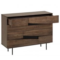Red Living Commode Kluuvi I - Placage en bois véritable - Noyer / Noir -Commodes Soldes 1000210871 200429 17355800032 DETAILS P000000001000210871