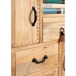 Red Living Commode Latta - Manguier massif / Métal - Manguier / Noir -Commodes Soldes 1000211450 220316 030 DETAILS P000000001000211450