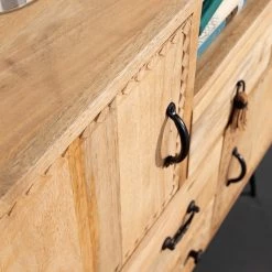 Red Living Commode Latta - Manguier massif / Métal - Manguier / Noir -Commodes Soldes 1000211450 220316 031 DETAILS P000000001000211450