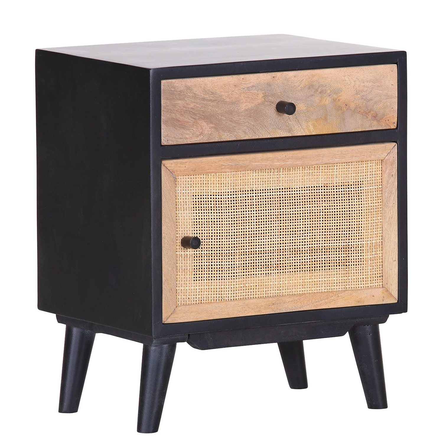 Red Living Commode Lexham II - Manguier massif / Rotin - Manguier / Manguier noir 1 Red Living Commode Lexham II - Manguier massif / Rotin - Manguier / Manguier noir