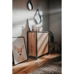 Red Living Buffet Denville I - Imitation chêne artisan / Anthracite 11 Red Living Buffet Denville I - Imitation chêne artisan / Anthracite -Commodes Soldes 1000214486 200608 14145800005 MOOD DETAILS P000000001000214486 mood