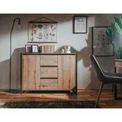 Red Living Buffet Denville II - Imitation chêne artisan / Anthracite 14 Red Living Buffet Denville II - Imitation chêne artisan / Anthracite -Commodes Soldes 1000214501 200608 14164700095 MOOD DETAILS P000000001000214501 mood