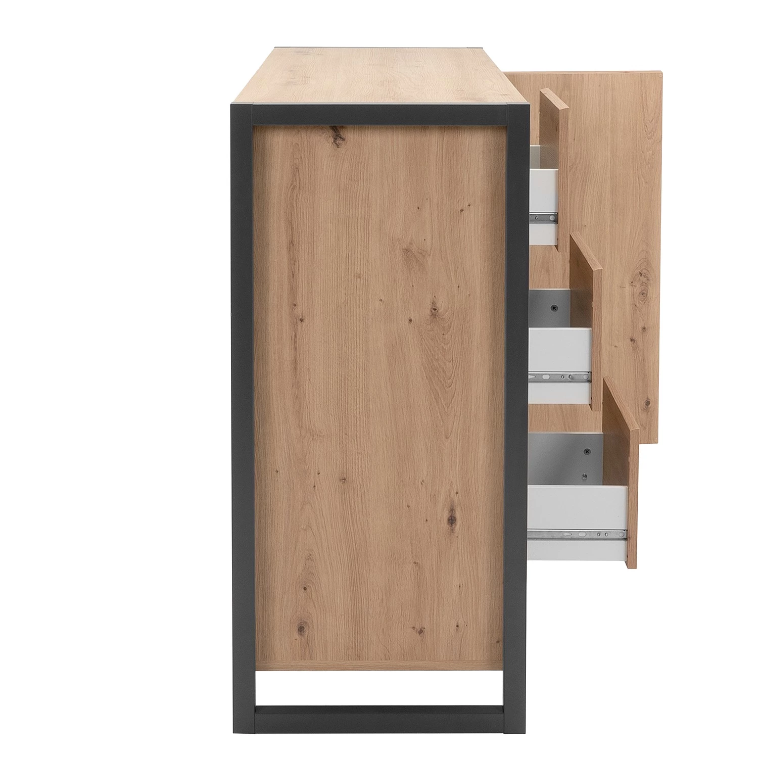 Red Living Buffet Denville II - Imitation chêne artisan / Anthracite 8 Red Living Buffet Denville II - Imitation chêne artisan / Anthracite – Image 8