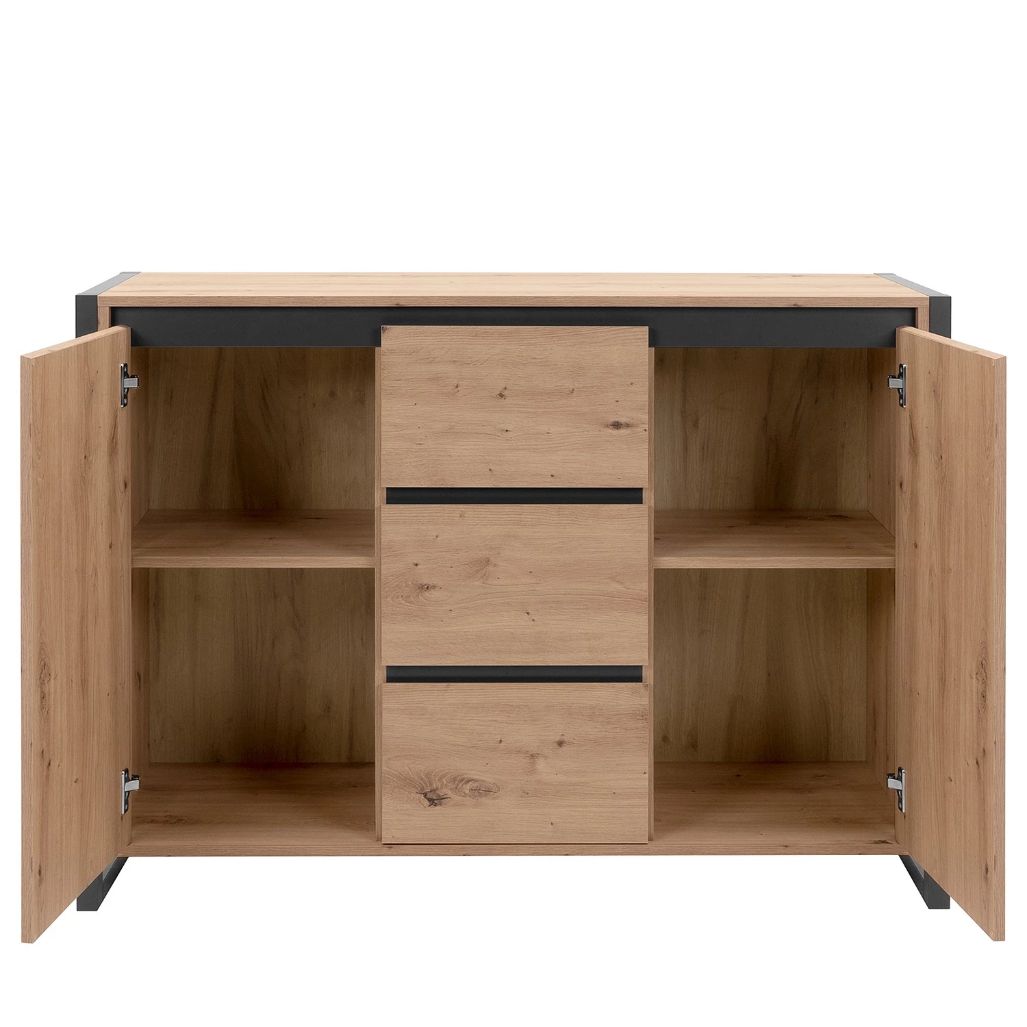 Red Living Buffet Denville II - Imitation chêne artisan / Anthracite 12 Red Living Buffet Denville II - Imitation chêne artisan / Anthracite – Image 12