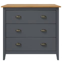Maison Belfort Commode Rivery III - Pin massif - Anthracite -Commodes Soldes 1000218438 210128 06171200038 DETAILS P000000001000218438