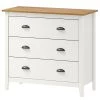 Maison Belfort Commode Rivery III - Pin massif - Blanc
