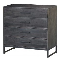 Jack & Alice Commode Loga - Acacia massif / Fer - Acacia gris / Noir