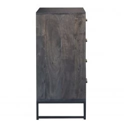 Jack & Alice Commode Loga - Acacia massif / Fer - Acacia gris / Noir -Commodes Soldes 1000219285 210303 09490700039 DETAILS P000000001000219285