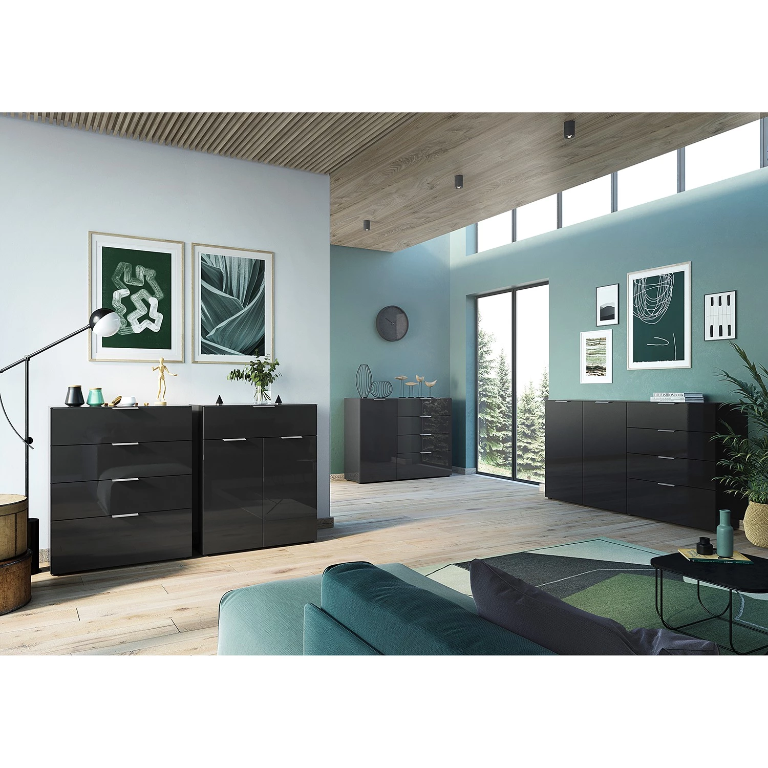 Germania Commode Oakland II - Noir 2 Germania Commode Oakland II - Noir – Image 2