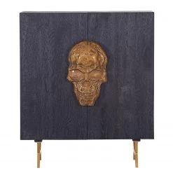 Red Living Buffet Worland I - Placage en bois véritable / Métal -Chêne noir / Doré -Commodes Soldes 1000223494 200826 12361000079 DETAILS P000000001000223494