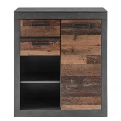 Red Living Commode Buzan IV - Imitation bois recyclé / Anthracite -Commodes Soldes 1000223918 200828 15451500088 DETAILS P000000001000223918