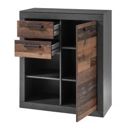 Red Living Commode Buzan IV - Imitation bois recyclé / Anthracite -Commodes Soldes 1000223918 200828 15452200089 DETAILS P000000001000223918