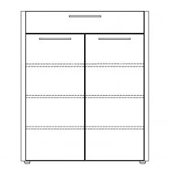 Voss Meuble d’entrée Levio II - Placage en bois véritable - Chêne - Gris -Commodes Soldes 1000223931 210127 06172100001 SKETCH DETAILS P000000001000223931 sketch