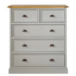 Maison Belfort Commode Lavalle II - Partiellement en pin massif - Pin / Gris clair -Commodes Soldes 1000224203 210623 13275600011 DETAILS P000000001000224203