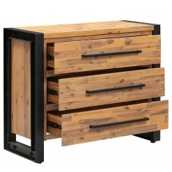 Ars manufacti Commode Urban Industry - Partiellement en acacia massif / Métal - Acacia / Noir -Commodes Soldes 1000224219 210715 13172500015 DETAILS P000000001000224219