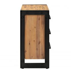 Ars manufacti Commode Urban Industry - Partiellement en acacia massif / Métal - Acacia / Noir -Commodes Soldes 1000224219 210715 13172600016 DETAILS P000000001000224219