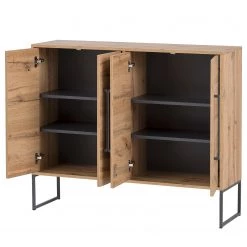 Schildmeyer Commode Limmo I - Imitation chêne rustique / Noir -Commodes Soldes 1000228654 201022 14493200028 DETAILS P000000001000228654