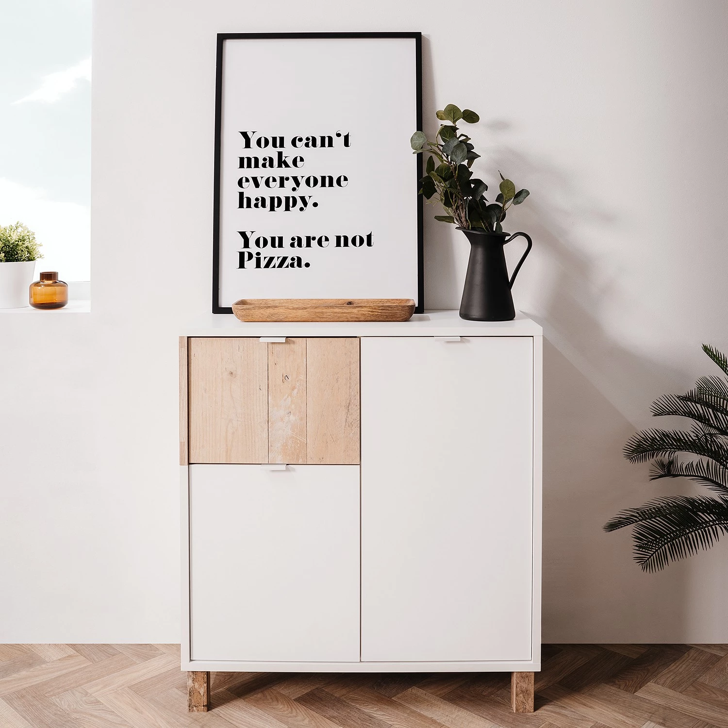 Loftscape Commode Mayac I - Blanc / Imitation bois recyclé 3 Loftscape Commode Mayac I - Blanc / Imitation bois recyclé – Image 3