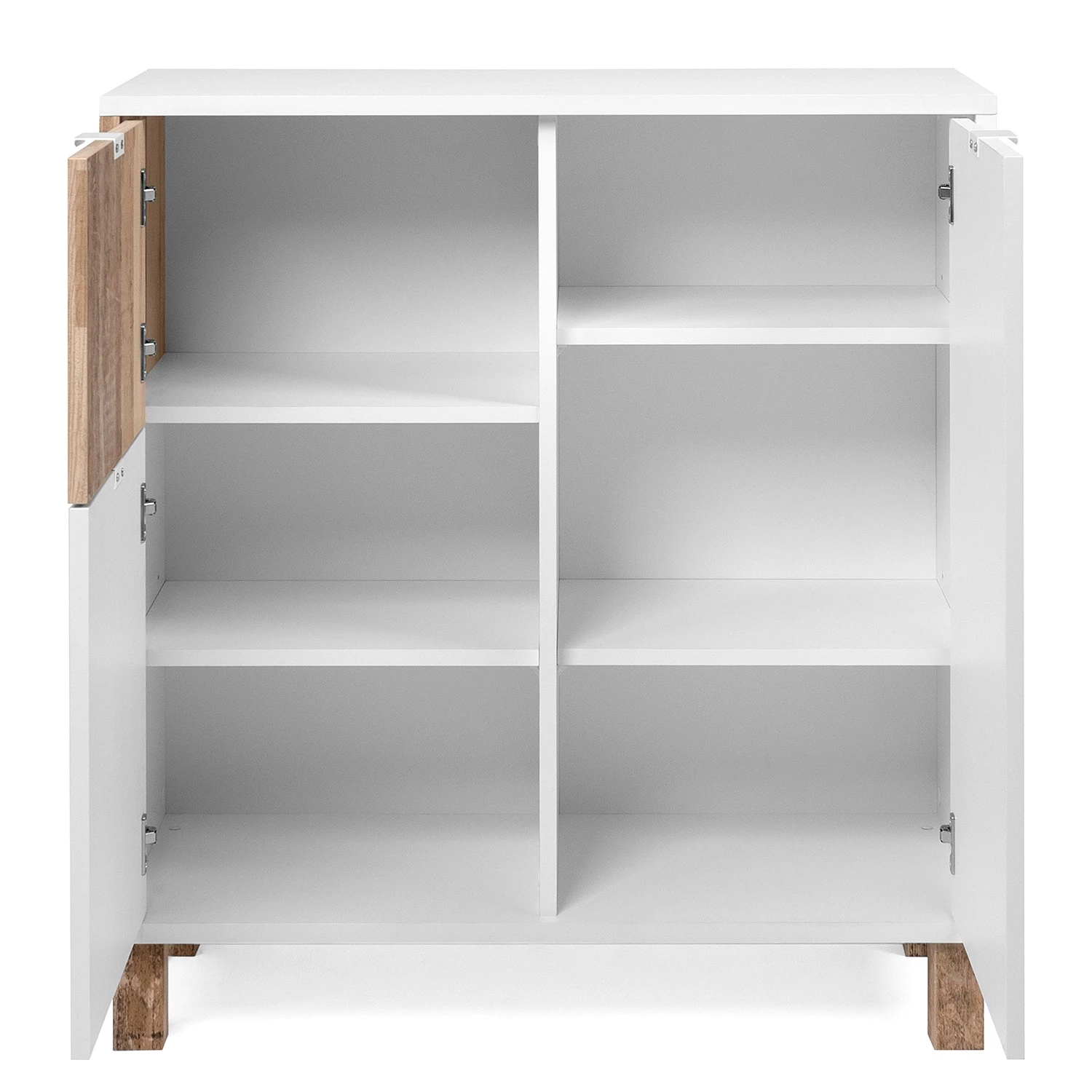 Loftscape Commode Mayac I - Blanc / Imitation bois recyclé 5 Loftscape Commode Mayac I - Blanc / Imitation bois recyclé – Image 5