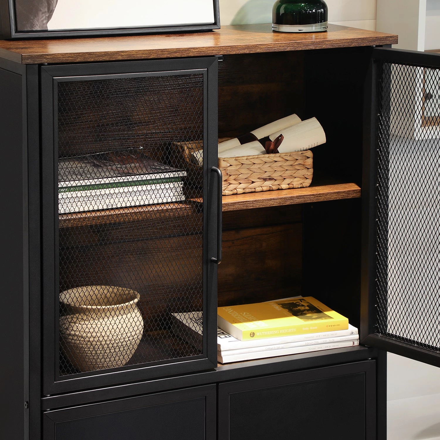 Red Living Buffet Thenon II - Noir / Marron 5 Red Living Buffet Thenon II - Noir / Marron – Image 5