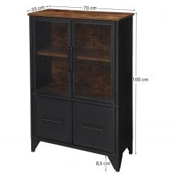 Red Living Buffet Thenon II - Noir / Marron 15 Red Living Buffet Thenon II - Noir / Marron -Commodes Soldes 1000235692 201210 06231800192 SKETCH DETAILS P000000001000235692 sketch