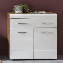 Loftscape Meuble d’entrée Liffre - Blanc brillant / Imitation chêne artisan 8 Loftscape Meuble d’entrée Liffre - Blanc brillant / Imitation chêne artisan -Commodes Soldes 1000237336 201230 13112400008 MOOD DETAILS P000000001000237336 mood