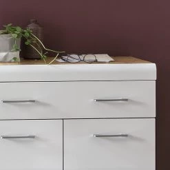 Loftscape Meuble d’entrée Liffre - Blanc brillant / Imitation chêne artisan 10 Loftscape Meuble d’entrée Liffre - Blanc brillant / Imitation chêne artisan -Commodes Soldes 1000237336 201230 13113300010 DETAILS P000000001000237336