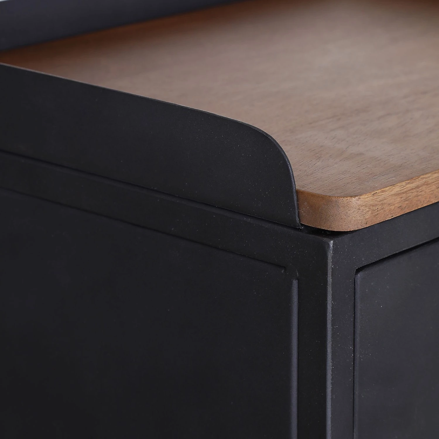 Red Living Commode Ornex - Métal / Manguier massif - Anthracite / Manguier 2 Red Living Commode Ornex - Métal / Manguier massif - Anthracite / Manguier – Image 2