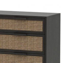 Studio Copenhagen Commode Canee III - Cannage / Placage en bois véritable - Naturel / Chêne noir -Commodes Soldes 1000242154 210831 13015800016 DETAILS P000000001000242154