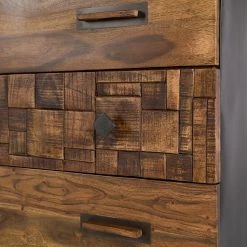 Wolf-Möbel Commode Bazac - Acacia massif - Acacia / Gris foncé -Commodes Soldes 1000243203 220311 038 DETAILS P000000001000243203