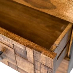 Wolf-Möbel Commode Bazac - Acacia massif - Acacia / Gris foncé -Commodes Soldes 1000243203 220311 039 DETAILS P000000001000243203