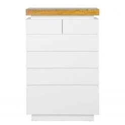 Fredriks Commode Namona II - Éclairage inclus - Imitation chêne / Blanc 18 Fredriks Commode Namona II - Éclairage inclus - Imitation chêne / Blanc -Commodes Soldes 1000255075 220803 030 DETAILS P000000001000255075