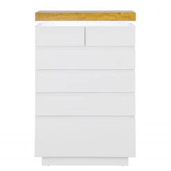 Fredriks Commode Namona II - Éclairage inclus - Imitation chêne / Blanc 19 Fredriks Commode Namona II - Éclairage inclus - Imitation chêne / Blanc -Commodes Soldes 1000255075 220803 035 DETAILS P000000001000255075