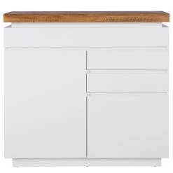 Fredriks Buffet Namona I - Éclairage inclus - Imitation chêne / Blanc -Commodes Soldes 1000255076 220729 030 DETAILS P000000001000255076