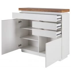 Fredriks Buffet Namona I - Éclairage inclus - Imitation chêne / Blanc -Commodes Soldes 1000255076 220729 040 DETAILS P000000001000255076