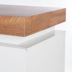 Fredriks Buffet Namona I - Éclairage inclus - Imitation chêne / Blanc -Commodes Soldes 1000255076 220729 050 DETAILS P000000001000255076