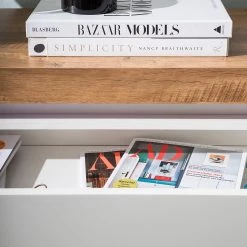 Fredriks Buffet Namona I - Éclairage inclus - Imitation chêne / Blanc -Commodes Soldes 1000255076 220803 050 DETAILS P000000001000255076