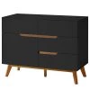 Mørteens Commode Tenabo II - Partiellement en chêne massif - Noir