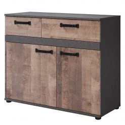 Trendteam Meuble d’entrée Stripe I - Imitation bois recyclé / Gris