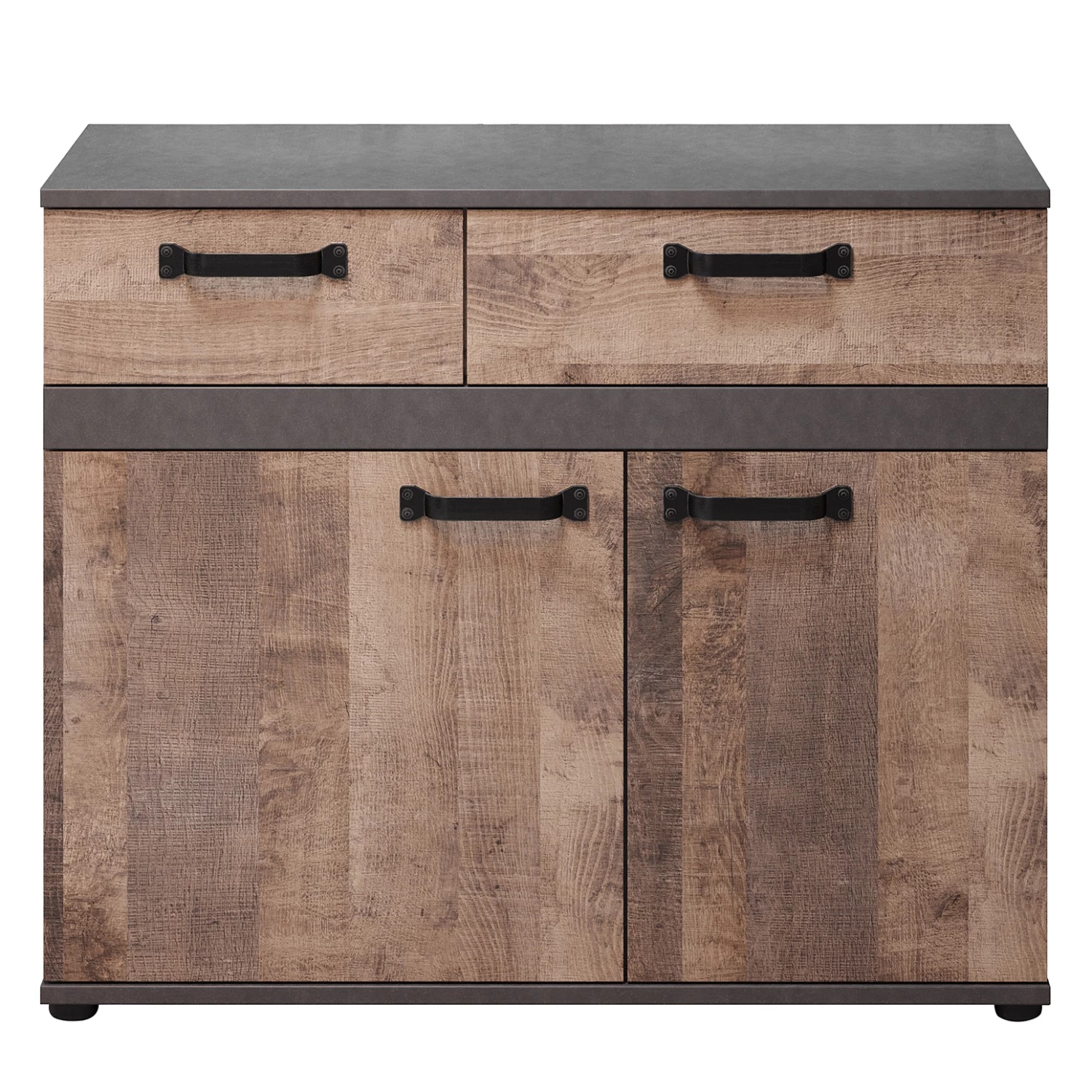 Trendteam Meuble d’entrée Stripe I - Imitation bois recyclé / Gris 3 Trendteam Meuble d’entrée Stripe I - Imitation bois recyclé / Gris – Image 3