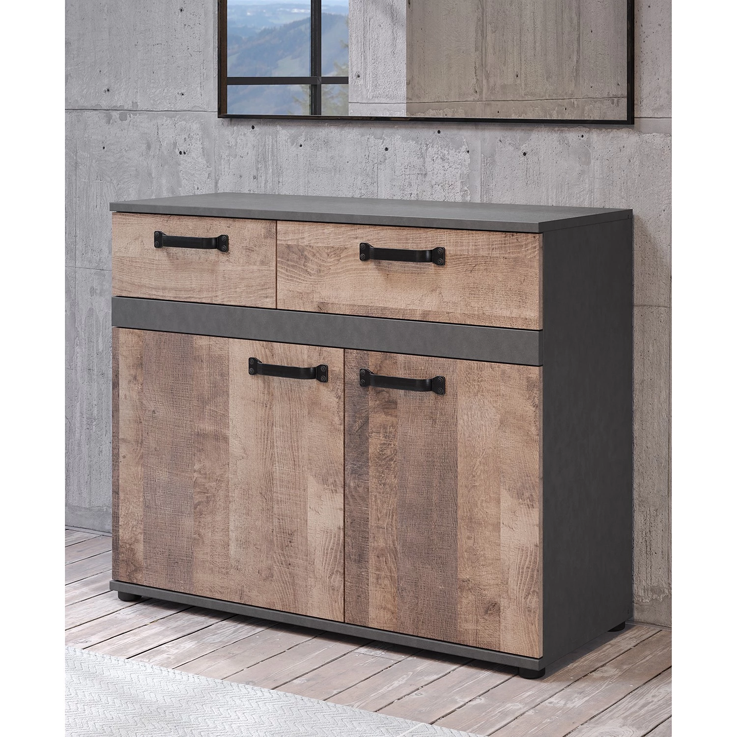 Trendteam Meuble d’entrée Stripe I - Imitation bois recyclé / Gris 8 Trendteam Meuble d’entrée Stripe I - Imitation bois recyclé / Gris – Image 8