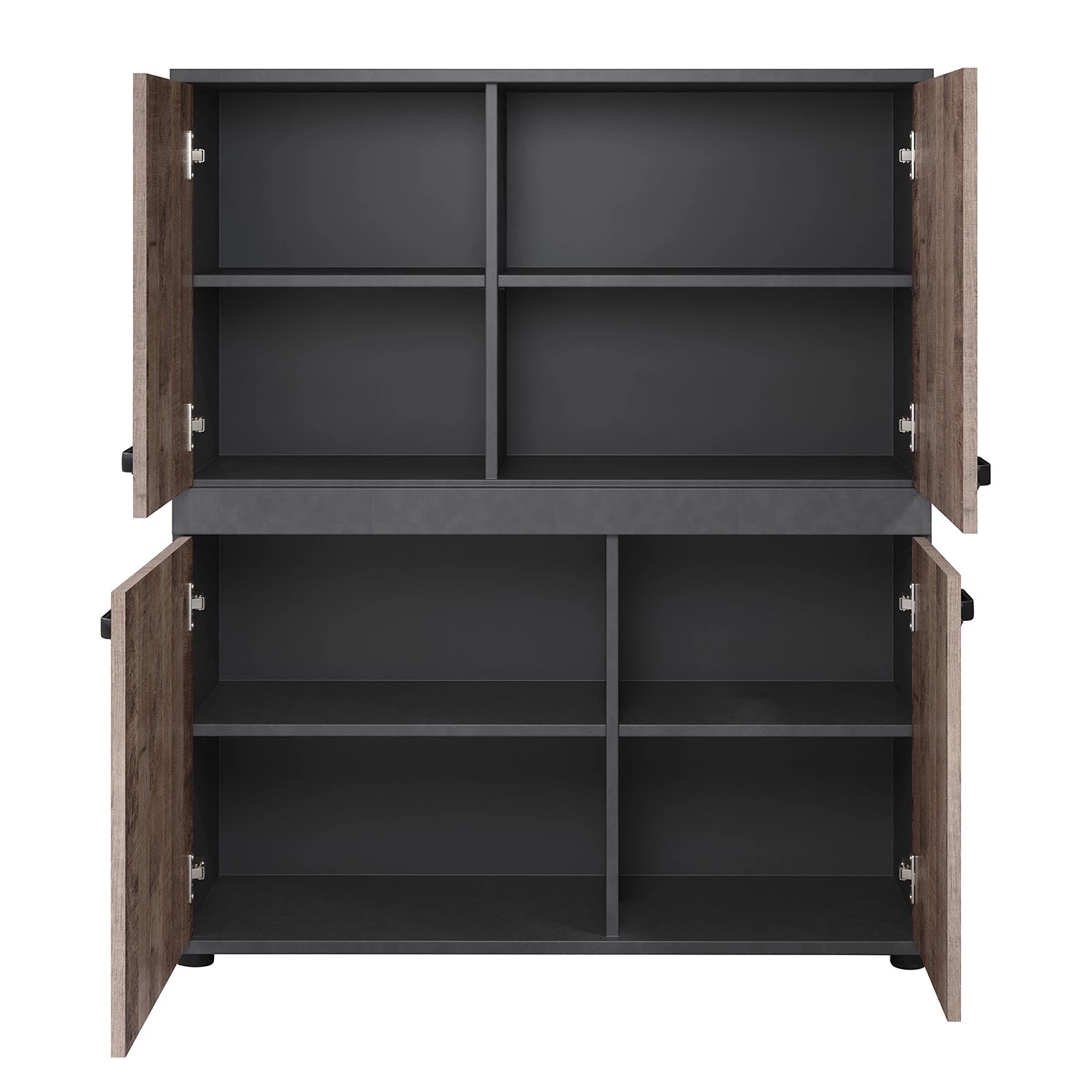 Trendteam Meuble d’entrée Stripe II - Imitation bois recyclé / Gris 3 Trendteam Meuble d’entrée Stripe II - Imitation bois recyclé / Gris – Image 3