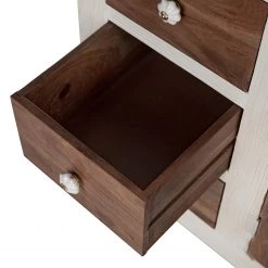 Wolf-Möbel Buffet Maison I - Acacia massif - Acacia couleur pierre / Blanc cassé -Commodes Soldes 1000257219 220406 052 DETAILS P000000001000257219