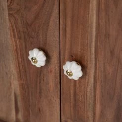 Wolf-Möbel Buffet Maison I - Acacia massif - Acacia couleur pierre / Blanc cassé -Commodes Soldes 1000257219 220406 065 DETAILS P000000001000257219